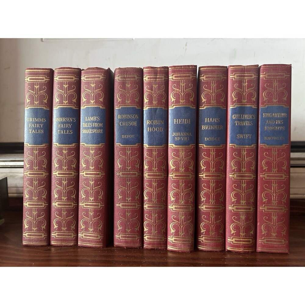 Grosset & Dunlap Children’s Hardcover Book Set 9 Grims Fairytales Shakespeare